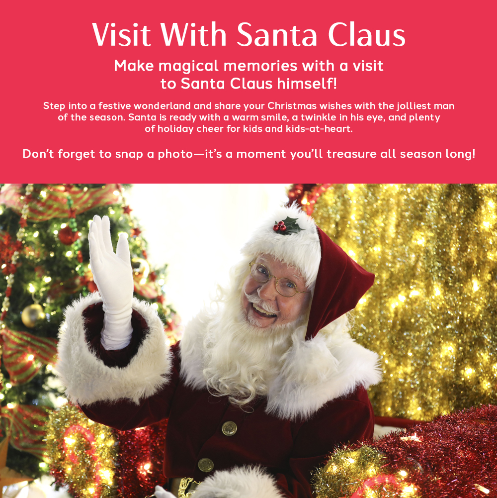 Visit with Santa Claus at Glow graphic