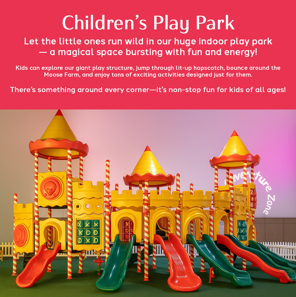 childrens indoor play park at Glow graphic