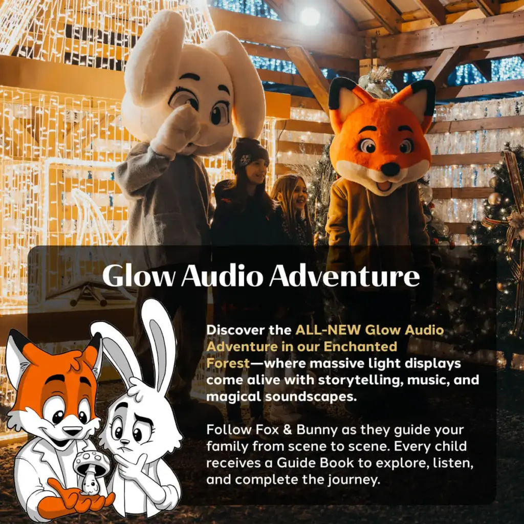 Glow's festival audio adventure with Fox and Bunny graphic